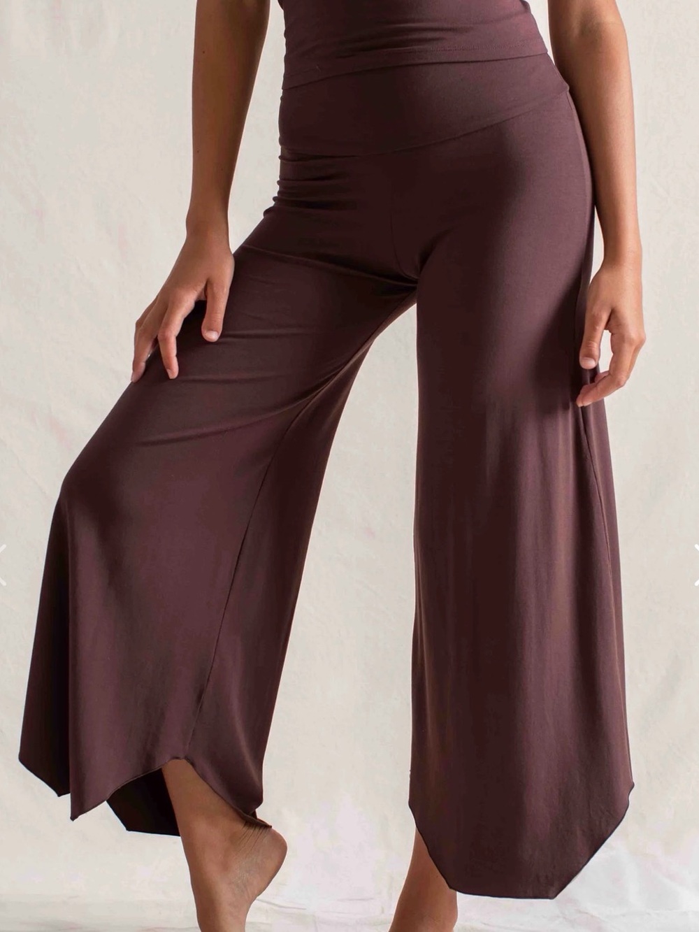 NWOT Indigo Luna Layla Flares Carob Brown Plant Viscose Size Large
